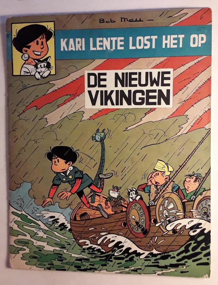 Kari Lente - nr 2 De nieuwe vikingen - sc - 1ste druk 1965, Boeken, Stripverhalen, Ophalen of Verzenden