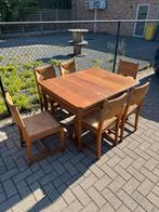 Antieke eetkamer tafel met zes stoelen, Ophalen