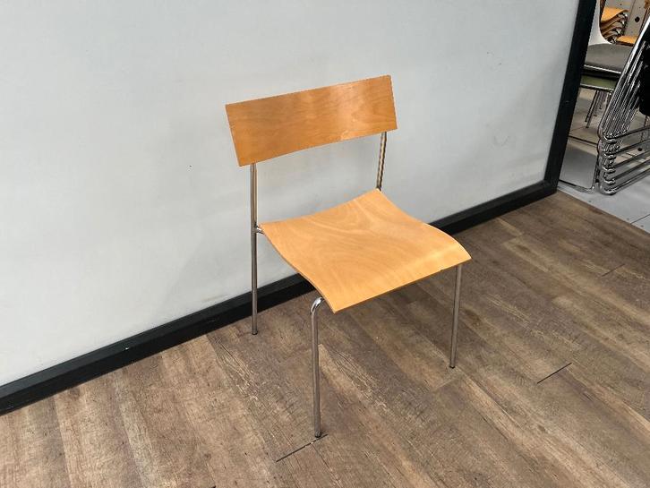 Houten Kantinestoel – Lammhults, Huis en Inrichting, Zitzakken, Ophalen of Verzenden