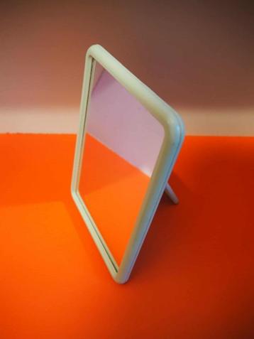 Vintage pastel blauw make-up spiegeltje, 1980s beschikbaar voor biedingen