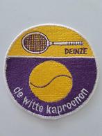 Vintage Ecusson/Patch - Tennisclub Deinze - Witte Kaproenen, Ophalen of Verzenden, Zo goed als nieuw, Sport, Button