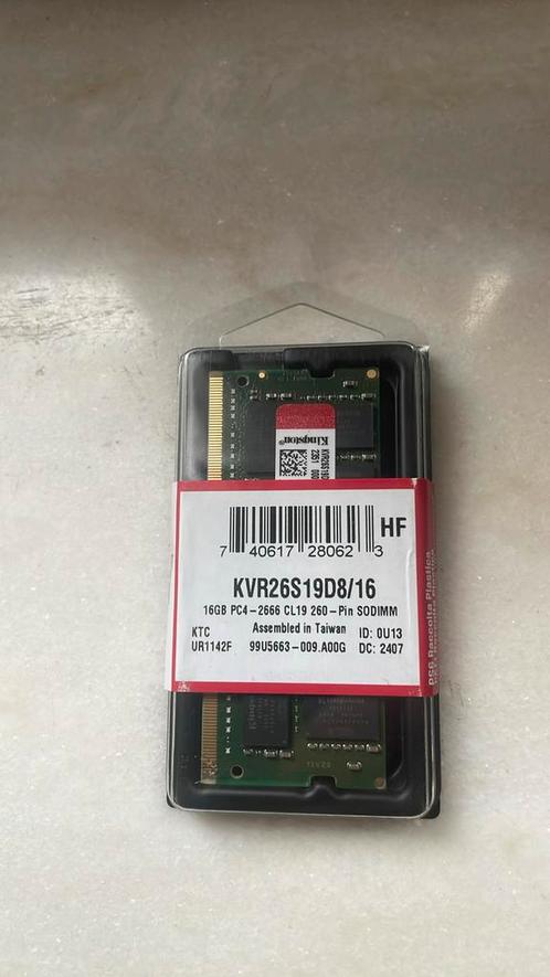 Kingston Technology ValueRAM (ongeopend), Computers en Software, RAM geheugen, Nieuw, Laptop, 16 GB, DDR4, Ophalen of Verzenden