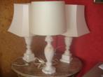 Tafel staanlampen met wit marmeren voetstuk, Ophalen, Zo goed als nieuw, Overige materialen, 50 tot 75 cm
