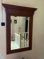 Grand miroir en chêne massif, 100 tot 150 cm, Gebruikt, Rechthoekig, 50 tot 75 cm