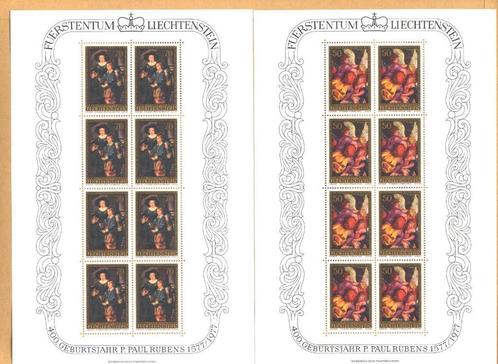 Liechtenstein 1976 400 ans de Rubens (peintre) feuilles **, Timbres & Monnaies, Timbres | Timbres thématiques, Non oblitéré, Autres thèmes