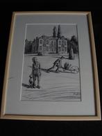 Hoboken - tekening  Bob Geens, Antiek en Kunst, Kunst | Tekeningen en Fotografie, Ophalen of Verzenden