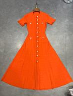 Robe, Kleding | Dames, Ophalen, Zo goed als nieuw, Oranje, Onder de knie