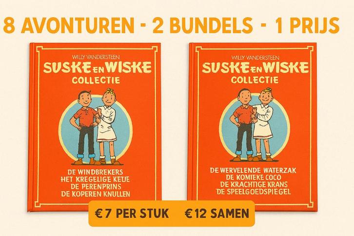 Suske en Wiske Collectie – 2 bundels, 8 avonturen!, Boeken, Stripverhalen, Ophalen of Verzenden