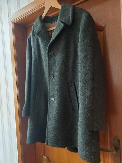 Stoere wollen mannenmantel, Kleding | Heren, Jassen | Winter, Zo goed als nieuw, Groen, Ophalen of Verzenden