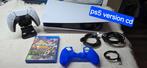 ps5-console (ver.disc) 825 gb + joystick + game +1 maand gar, Games en Spelcomputers, Ophalen of Verzenden, Zo goed als nieuw