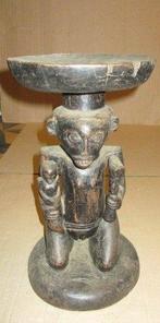 Ancien Tabouret Africain Luba Congo 37 cm de hauteur, Envoi