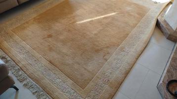 Tapis épais en provenance du Népal 2,03 x 2, certificat 52 d, 200 cm ou plus, 200 cm ou plus, Beige, Comme neuf