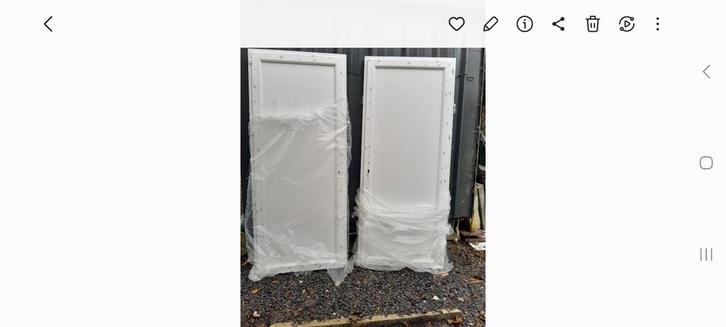 .2 portes pvc Neuf  emballé  complet., Bricolage & Construction, Châssis & Portes coulissantes, Neuf, Enlèvement ou Envoi