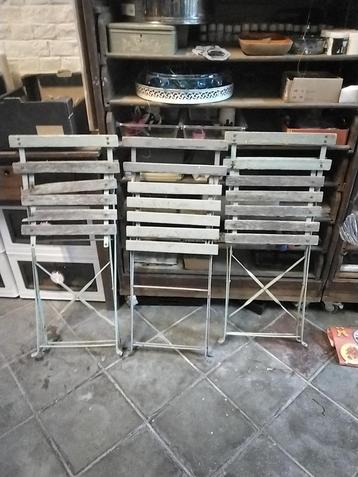 Plooibare tuinstoeljes (3 stuks) beschikbaar voor biedingen
