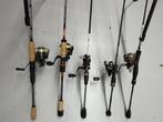 5 forel hengels zo goed als Nieuw, Enlèvement ou Envoi, Comme neuf, Canne à lancer