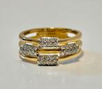 18 karaat gouden ring 8,4 gram met VS diamanten! maat 18mm, 18 tot 19, Ophalen of Verzenden, Met edelsteen, Dame