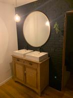 Vintage retro badkamer meubel met waskommen en kranen, Huis en Inrichting, Badkamer | Badkamermeubels, Ophalen, 100 tot 150 cm