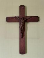Grote Crucifix Kruisbeeld, Antiek en Kunst, Antiek | Religieuze voorwerpen, Ophalen of Verzenden