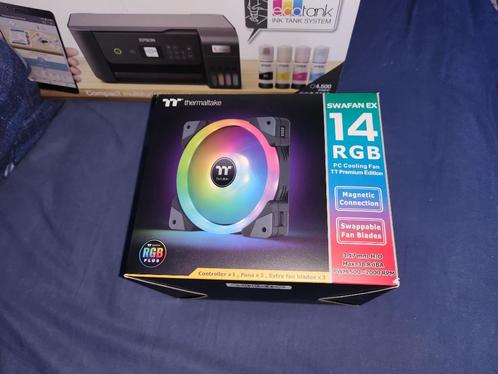 Thermaltake Swafan EX 14 + sync controller, Computers en Software, Computerkoelers, Gebruikt, Luchtkoeling, Ophalen of Verzenden