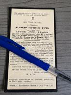 Pets Colman Dendermonde 1857 1932, Verzamelen, Bidprentjes en Rouwkaarten, Ophalen of Verzenden