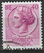 Italie 1955/1960 - Yvert 717A - Munt van Syracus (ST), Postzegels en Munten, Verzenden, Gestempeld