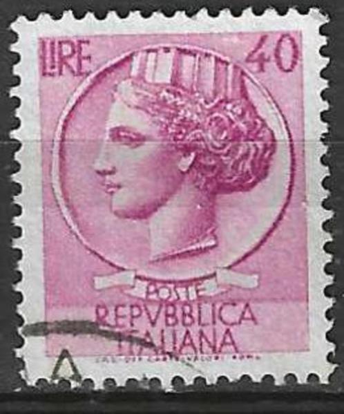 Italie 1955/1960 - Yvert 717A - Munt van Syracus (ST), Postzegels en Munten, Postzegels | Europa | Italië, Gestempeld, Verzenden