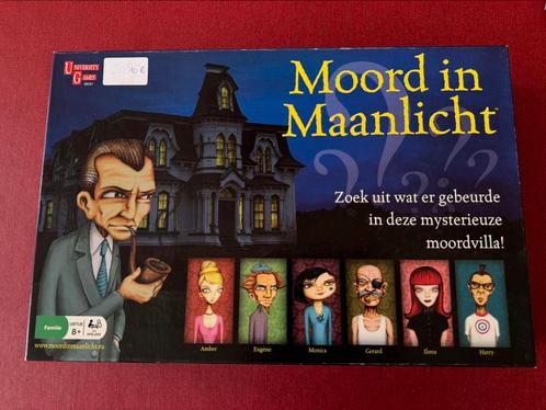 Moord in Maanlicht - gezelschapsspel, Hobby en Vrije tijd, Gezelschapsspellen | Bordspellen, Nieuw, Een of twee spelers, Drie of vier spelers