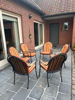Zwart metalen, Tuin en Terras, Tuinsets en Loungesets, Ophalen, Zo goed als nieuw