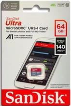 SanDisk 64Go Micro SD Carte mémoire ULTRA SDHC 140MB/s, SanDisk, 64 GB, Enlèvement ou Envoi, MicroSDXC