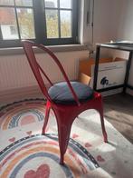 Industriële stoel kroonluchter rode bureaulamp (3), Huis en Inrichting, Stoelen, Metaal, Zo goed als nieuw, Eén, Rood