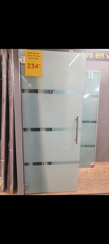 Nieuwe glazen deuren van Thys Thytan 73/83 x 201cm beschikbaar voor biedingen
