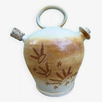 Rare jarre à huile Antique en terre vernissée, époque XIXème beschikbaar voor biedingen