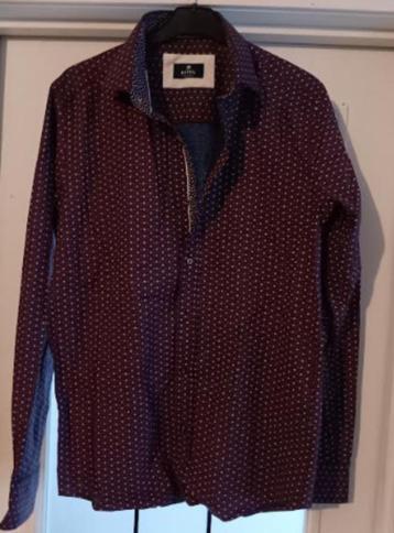Chemise Rippa bordeau dessins homme L beschikbaar voor biedingen