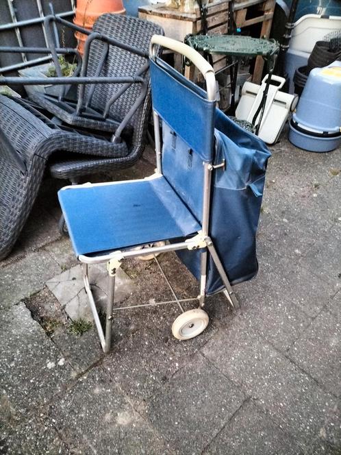 Boodschappen trolley kar met stoel, Handtassen en Accessoires, Tassen | Reistassen en Weekendtassen, Zo goed als nieuw, Ophalen