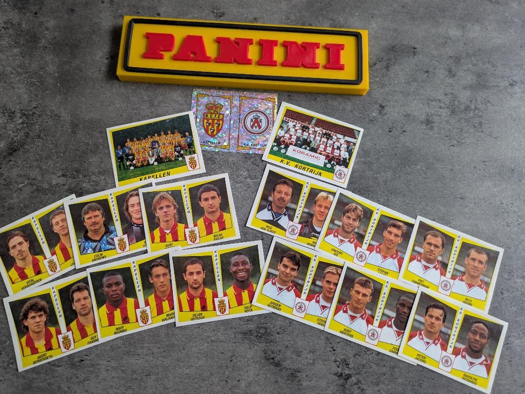 15 AUTOCOLLANTS PANINI FOOTBALL 97 KAPELLEN /KORTRIJK KV, Hobby & Loisirs créatifs, Autocollants & Images, Neuf, Enlèvement ou Envoi
