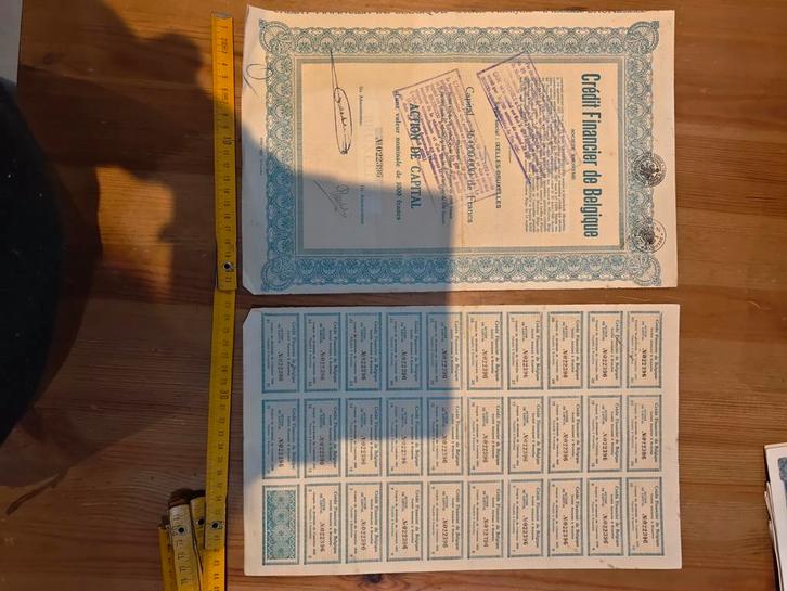 Crédit financier de Belgique, Timbres & Monnaies, Actions & Titres, Action, Enlèvement