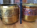 Vintage koperen bloempot cachepot, Antiek en Kunst, Ophalen of Verzenden