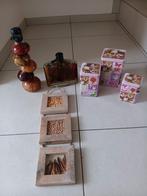 Decoratie: gevulde flessen met fruit, blikken dozen, kader, Ophalen