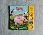 Boek - Luister! - Boerderijdieren - 4 Dierengeluiden - €2,30, Boeken, 3 tot 4 jaar, Rebo Productions, Uitklap-, Voel- of Ontdekboek