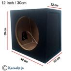 Subwoofer kist MDF 12 inch 30 Cm 27 Liter, Ophalen of Verzenden, Nieuw