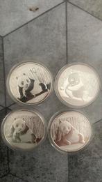 4 piece panda 1 oz argent 31.1gr, Enlèvement, Argent