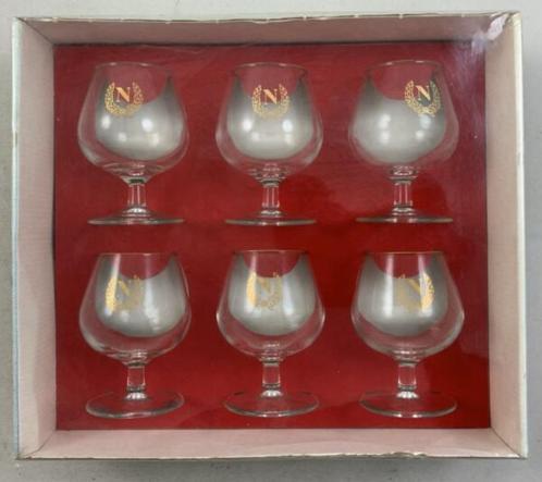 Set de 6 verres à cognac Luminarc Napoleon N d'Arques, Collections, Marques de bière, Utilisé, Enlèvement ou Envoi
