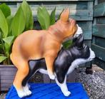 Unieke Beeld,straf beeld,honden,Franse bulldogs, Tuin en Terras, Ophalen, Nieuw, Kunststof, Dierenbeeld