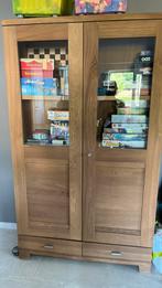 Mooie houten kast, Huis en Inrichting, Kasten | Vitrinekasten, Ophalen, Strak, Gebruikt, 100 tot 150 cm