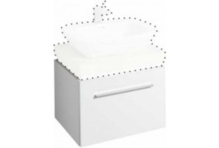 badmeubel wastafel Keramag Silk 60cm breed hoogglans wit, Doe-het-zelf en Bouw, Sanitair, Wastafel, Ophalen