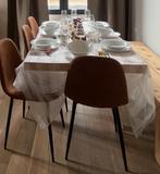 Eetkamerstoelen cognac/camel/bruin, Huis en Inrichting, Stoelen, Ophalen, Gebruikt, Bruin, Vier