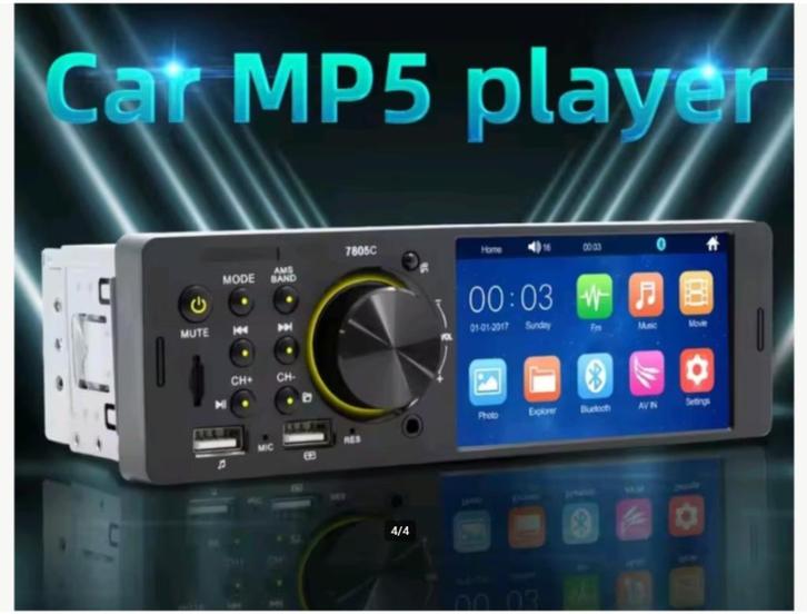 auto radio met display, 2x USB , MP3, SD kaart en Bluetooth, Auto diversen, Autoradio's, Ophalen of Verzenden