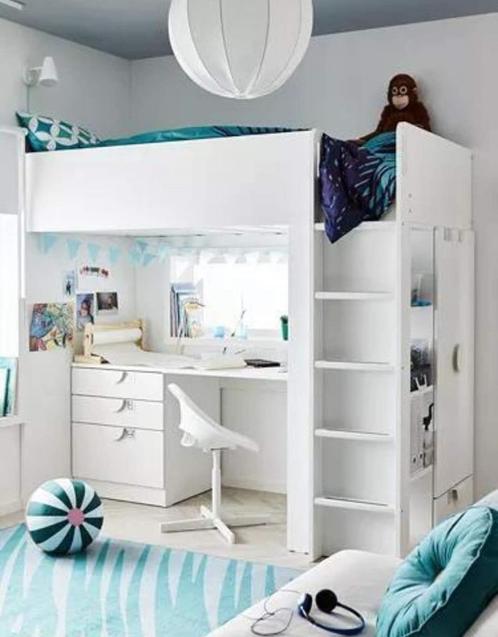 Hoogslaper IKEA Smastad, Enfants & Bébés, Chambre d'enfant | Lits superposés & Lits mezzanines, Utilisé, Lit mezzanine, Enlèvement ou Envoi