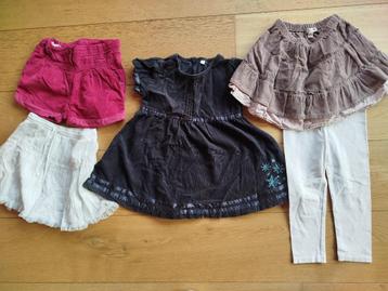 Lot de 5 vêtements fille- 2 ans (86cm)