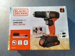 Black & Decker accuboormachine 18V - Nieuw, Doe-het-zelf en Bouw, Ophalen of Verzenden, Nieuw, Boormachine